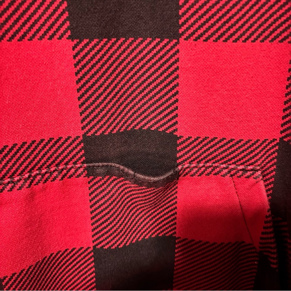 🆗 Columbia Red and Black Buffalo Plaid Hooded Sweater - Picture 6 of 6